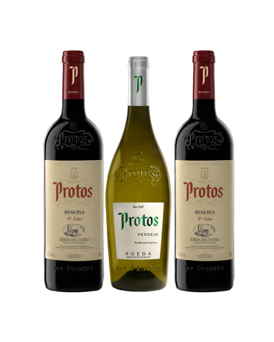 Protos Donum - 2 botellas de Protos Reserva y 1 botella de Protos Verdejo