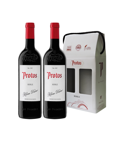 Estuche regalo Protos Roble  - Vinto tinto 100% tempranillo