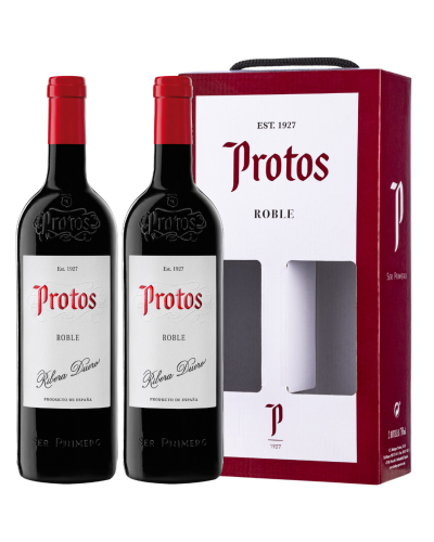 Estuche regalo Protos Roble  - Vinto tinto 100% tempranillo